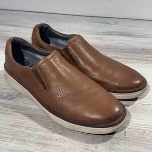 Johnston Murphey Men's Brown Leather Slip-On Casual Shoes